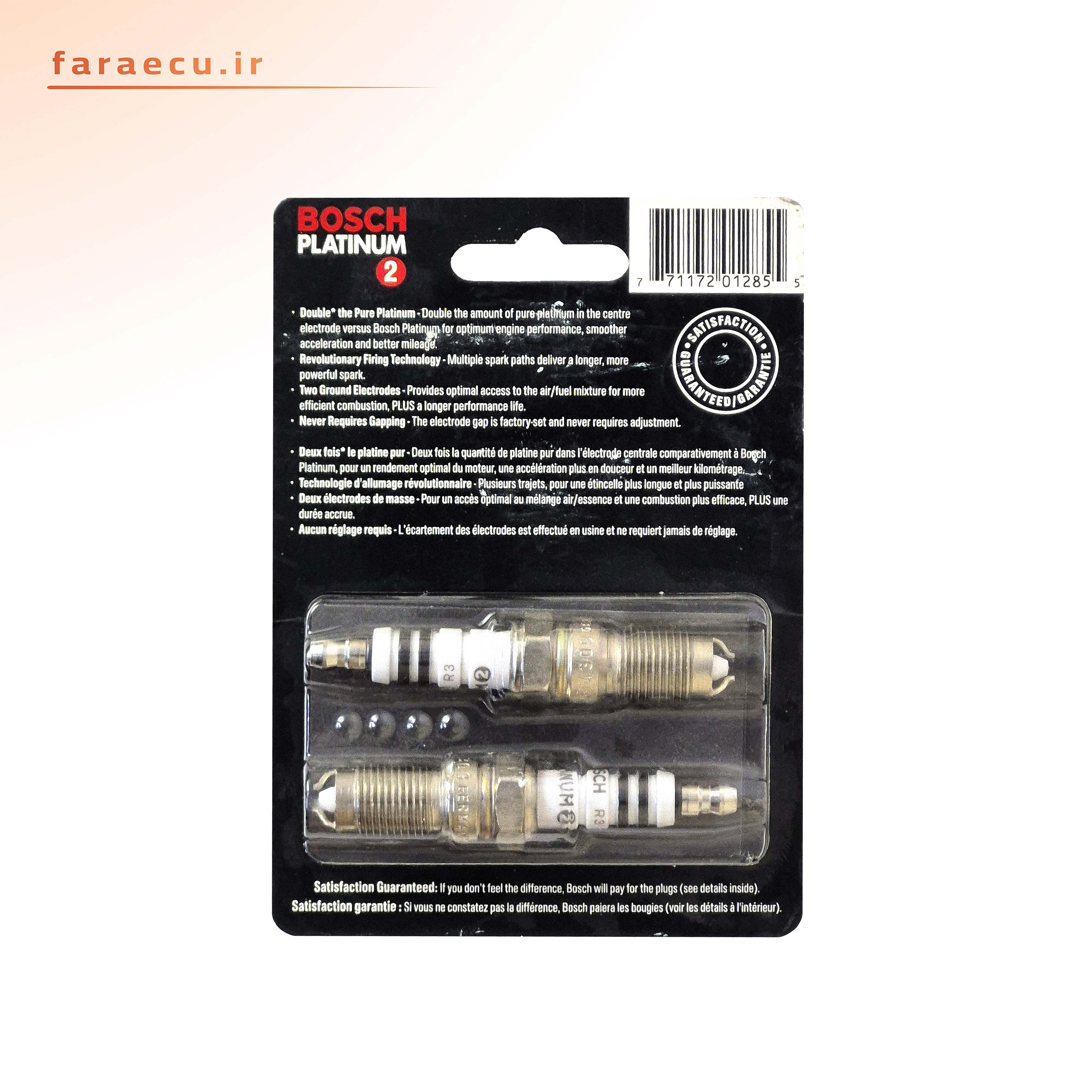 شمع بوش کله قندی دو پلاتین (بدون واشر)